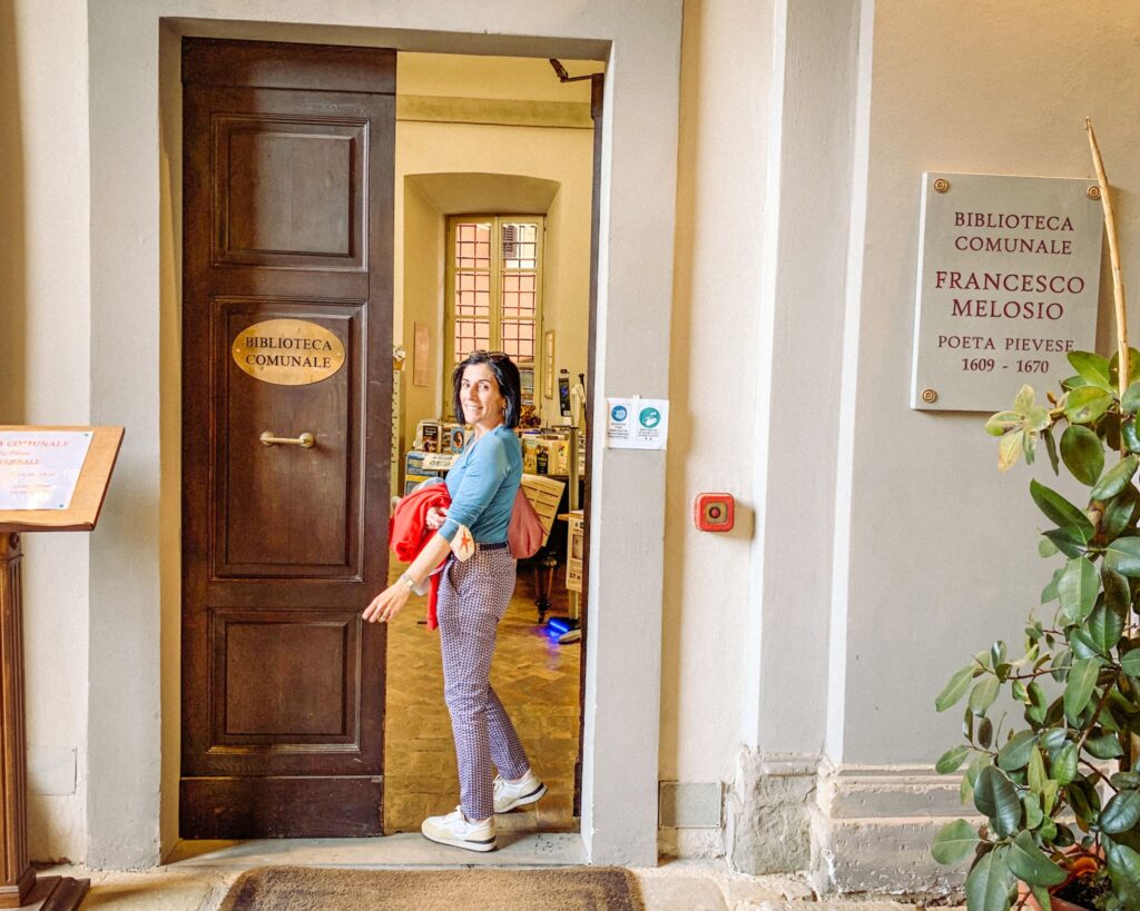 cosa fare a Città della Pieve con i bambini. Visita alla biblioteca comunale di Palazzo Corgna.